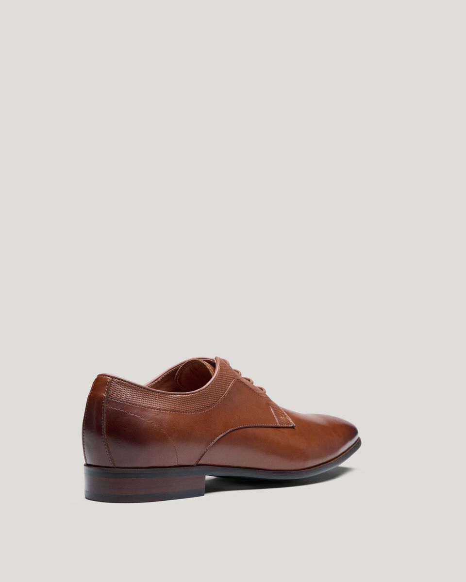 Leather Derby Dress Shoe, Tan, hi-res
